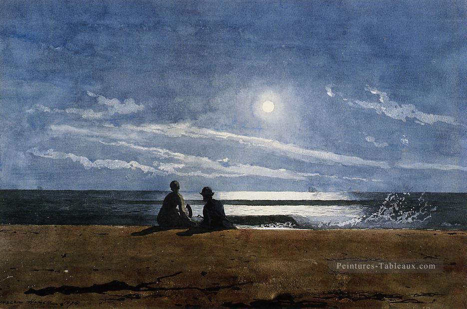 Moonlight réalisme marine peintre Winslow Homer Peintures à l'huile